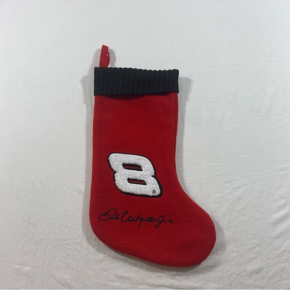 Dale Earnhardt Christmas Stocking NASCAR Red #8 plaid black white interior - Picture 8 of 8